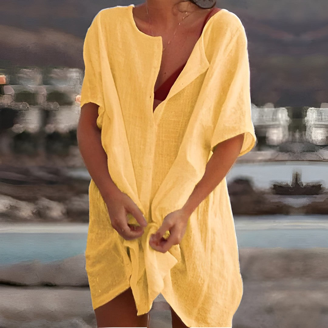 Relaxed fit women's cover-up dress, perfect for vacation & resort wear.