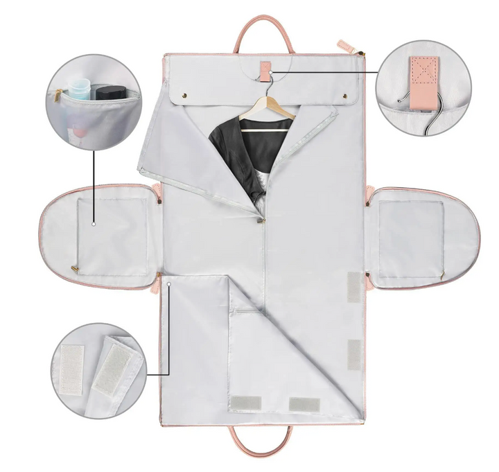 Stylish women's weekend bag with smart organization, comfortable carry-on for any modern traveler.