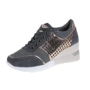 Glamorous women's hidden-wedge platform sneakers. Glitter details & lace-up for a stylish, comfortable fit.