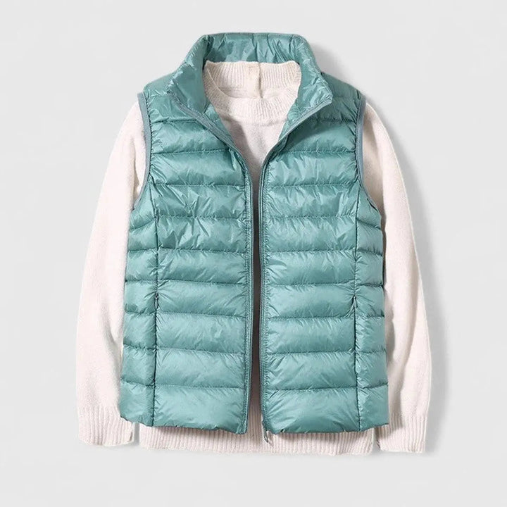 Lightweight Grace women's puffer vest. Quilted design, ideal for layering and comfort.