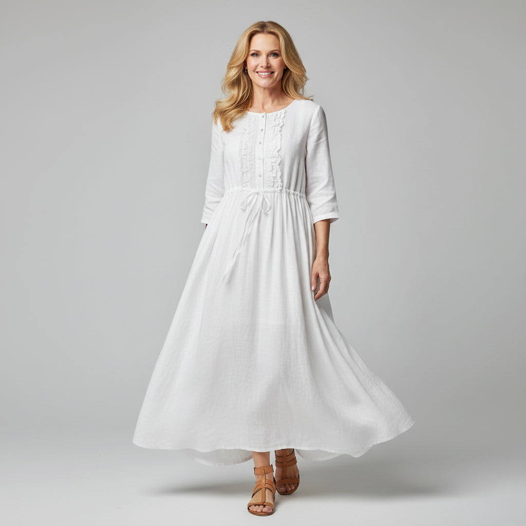 Women's Graceful Lace Detail Maxi Dress | Flowy & Comfortable
