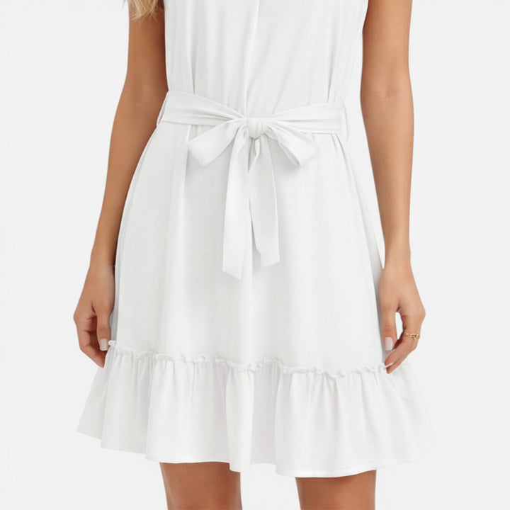 Stylish halter mini dress for women, a lightweight and trendy option for summer events.
