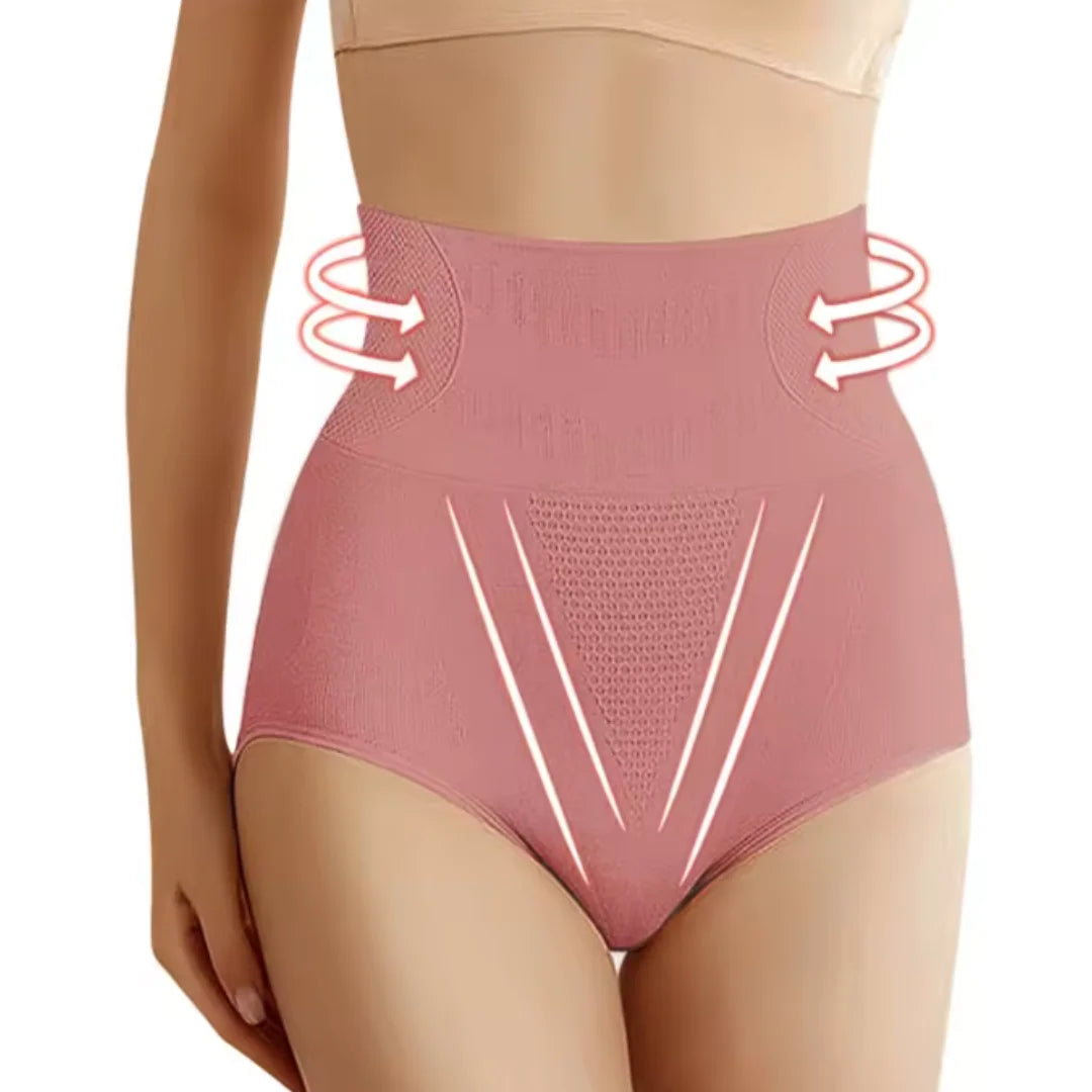 Seamless high-waist firm control shaping briefs for women, a perfect undergarment for a polished look.