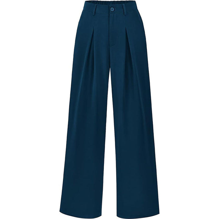 Women's comfortable wide leg pants, high waist and pleated for a modern, flattering silhouette.
