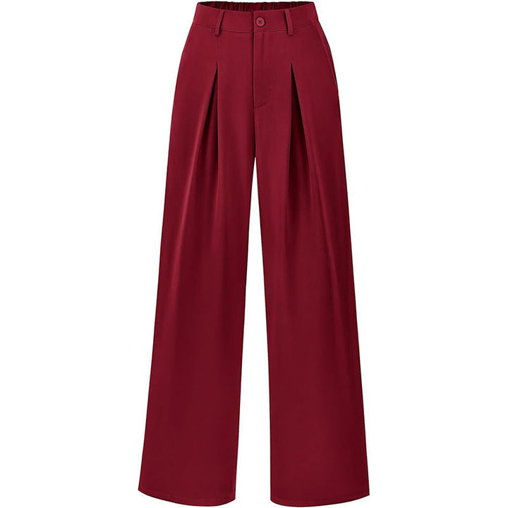 Versatile women's high waist pants: pleated, wide leg, perfect for elegant or casual outfits.