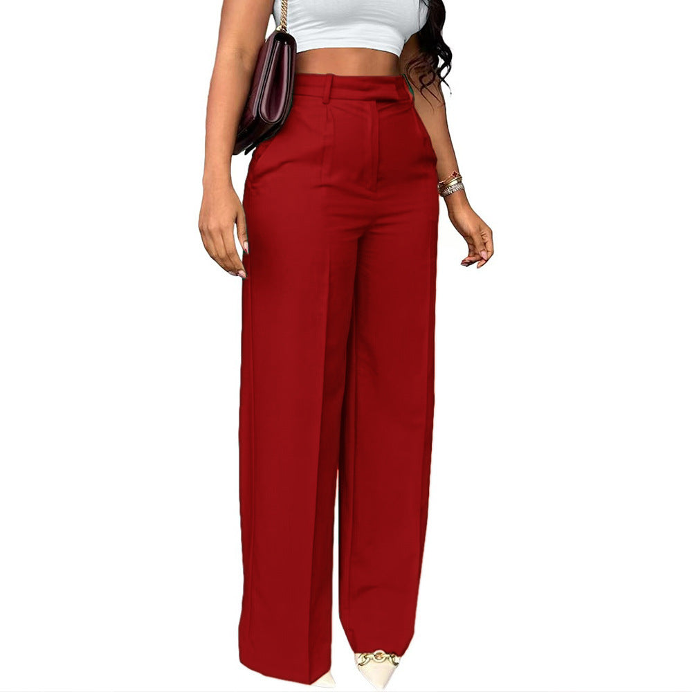 Chic women's wide leg bottoms, expertly tailored with a high waist for a classic, elegant fit.