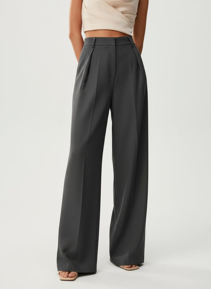 Women's comfortable fit wide-leg trousers, high-waisted and fashion-forward.