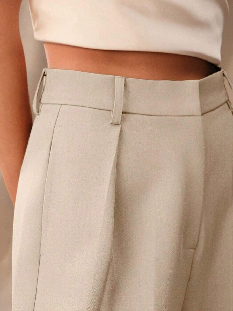 Women's tailored high-waist wide-leg pants, perfect for versatile style.