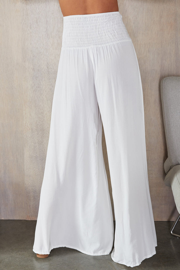 Viscose women's wide leg pants, high-waist, offering ultimate comfort & style.