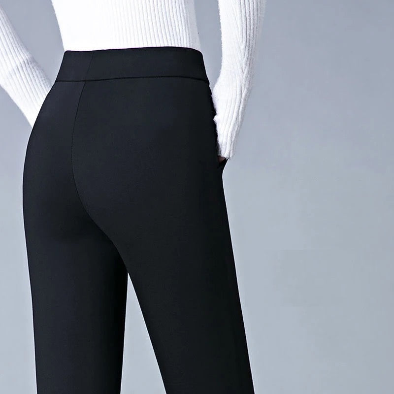 Women's high-waisted stretch pants for all-day comfort. Versatile casual bottoms perfect for everyday wear.