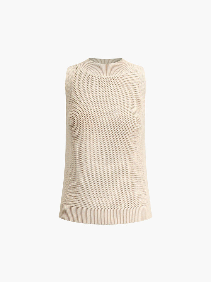 Vacation-ready women's top with a distinctive hollow design, providing a breezy and fashionable summer feel.