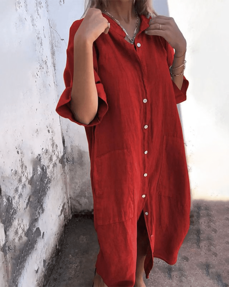 Versatile women's Ibiza bohemian dress, relaxed fit, lightweight fabric, ideal for beach or casual.