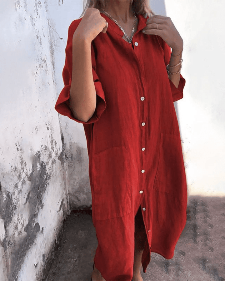Versatile women's Ibiza bohemian dress, relaxed fit, lightweight fabric, ideal for beach or casual.