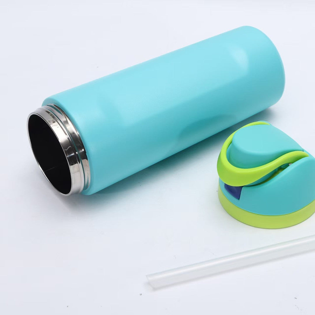 Leak-proof insulated water bottle for women. Keeps drinks hot or cold. Reusable for sport & daily use.