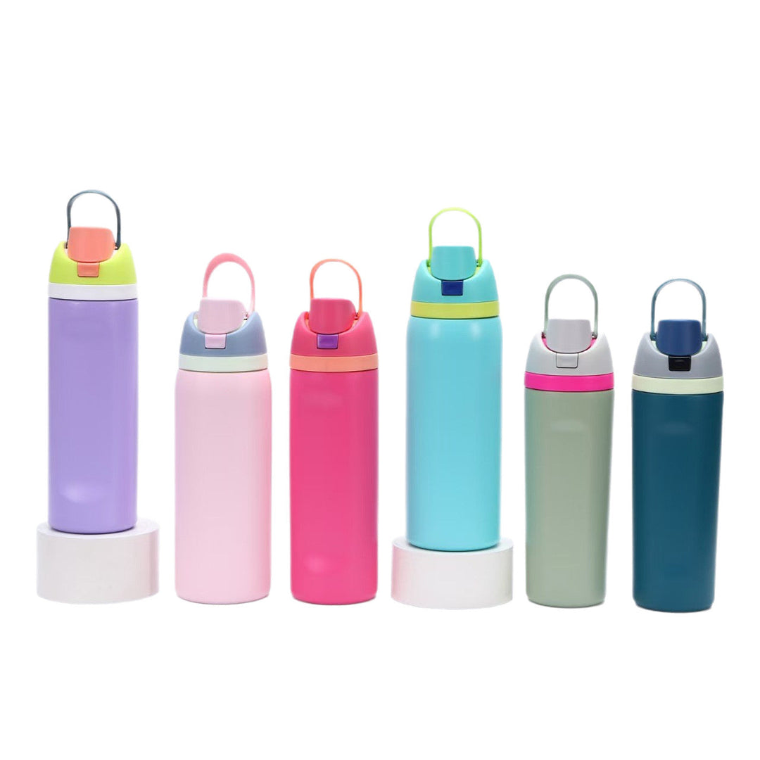 Durable women's insulated water bottle, leak-proof design. Ideal for active lifestyles, keeps drinks fresh.