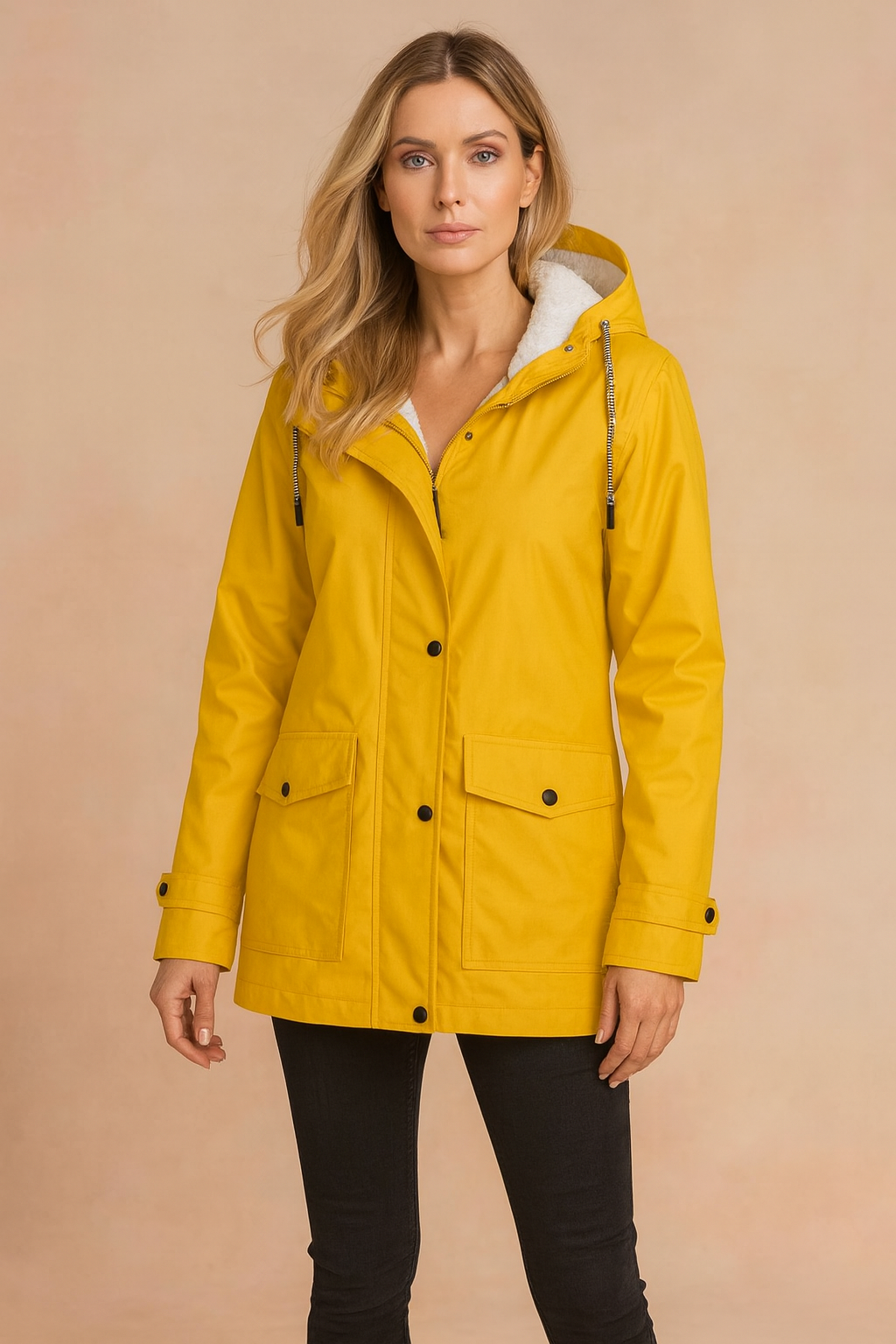 Stay warm this winter in a stylish women's insulated parka jacket.