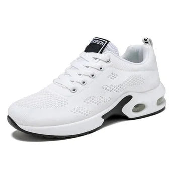 Comfortable women's sneakers: lace-up, arch support, air cushion sole for superior everyday comfort.