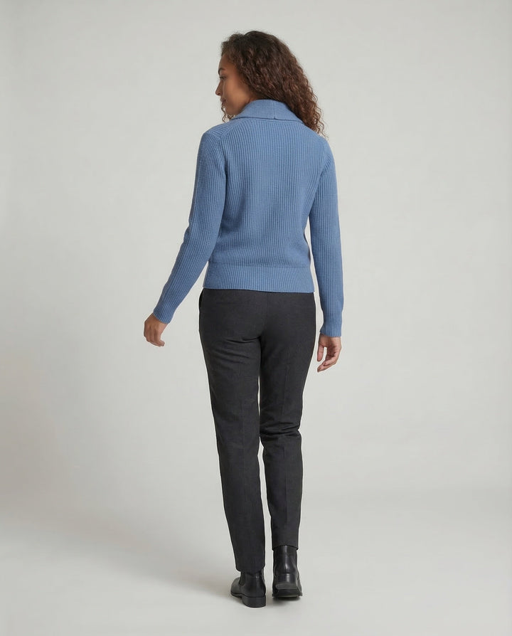 Versatile button-front knit cardigan, ideal for casual or office wear