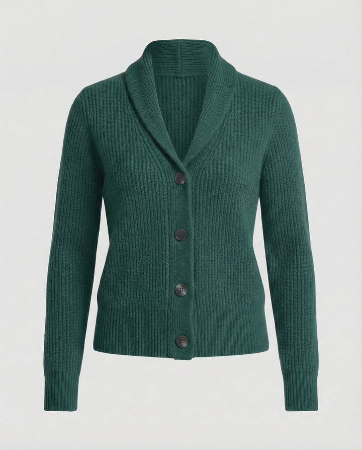 Chic long sleeve knit cardigan for women, featuring a timeless button closure