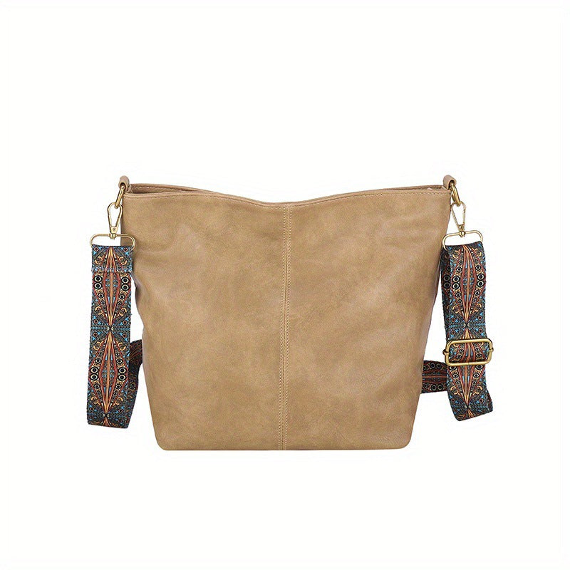 Classic women's genuine leather hobo bag, a stylish and practical large capacity shoulder bag.