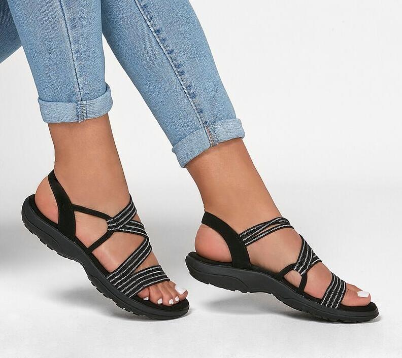 Women's lightweight comfort sandals with elastic straps for summer walking.