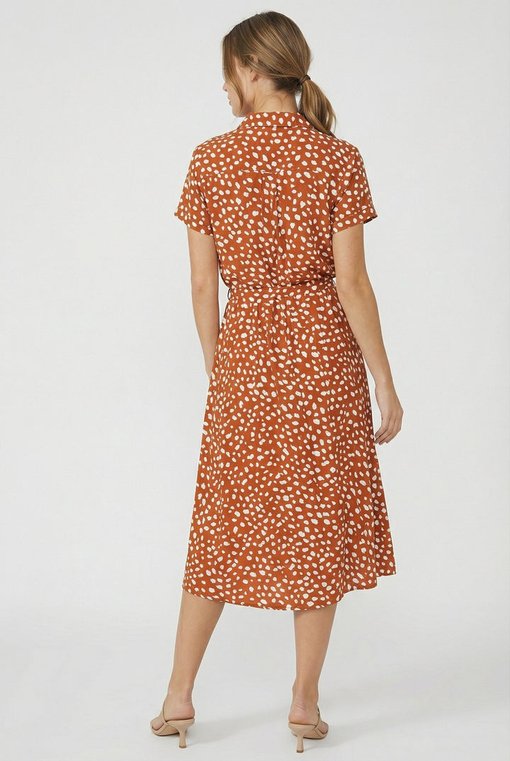 Lightweight floral print midi dress, perfect for summer casual wear