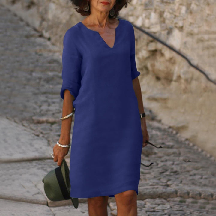 Lightweight women's tie-waist summer dress, a stylish and adjustable option for warm weather.