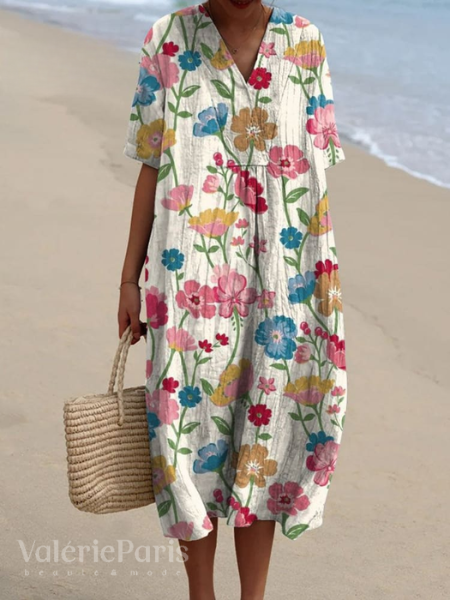 Button-down floral shirt dress, a comfortable and stylish everyday option.