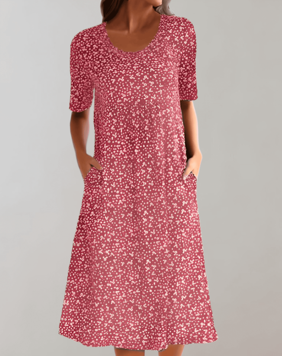 Sleeveless women's V-neck summer dress, lightweight and versatile for resort wear, beach, or casual outings.