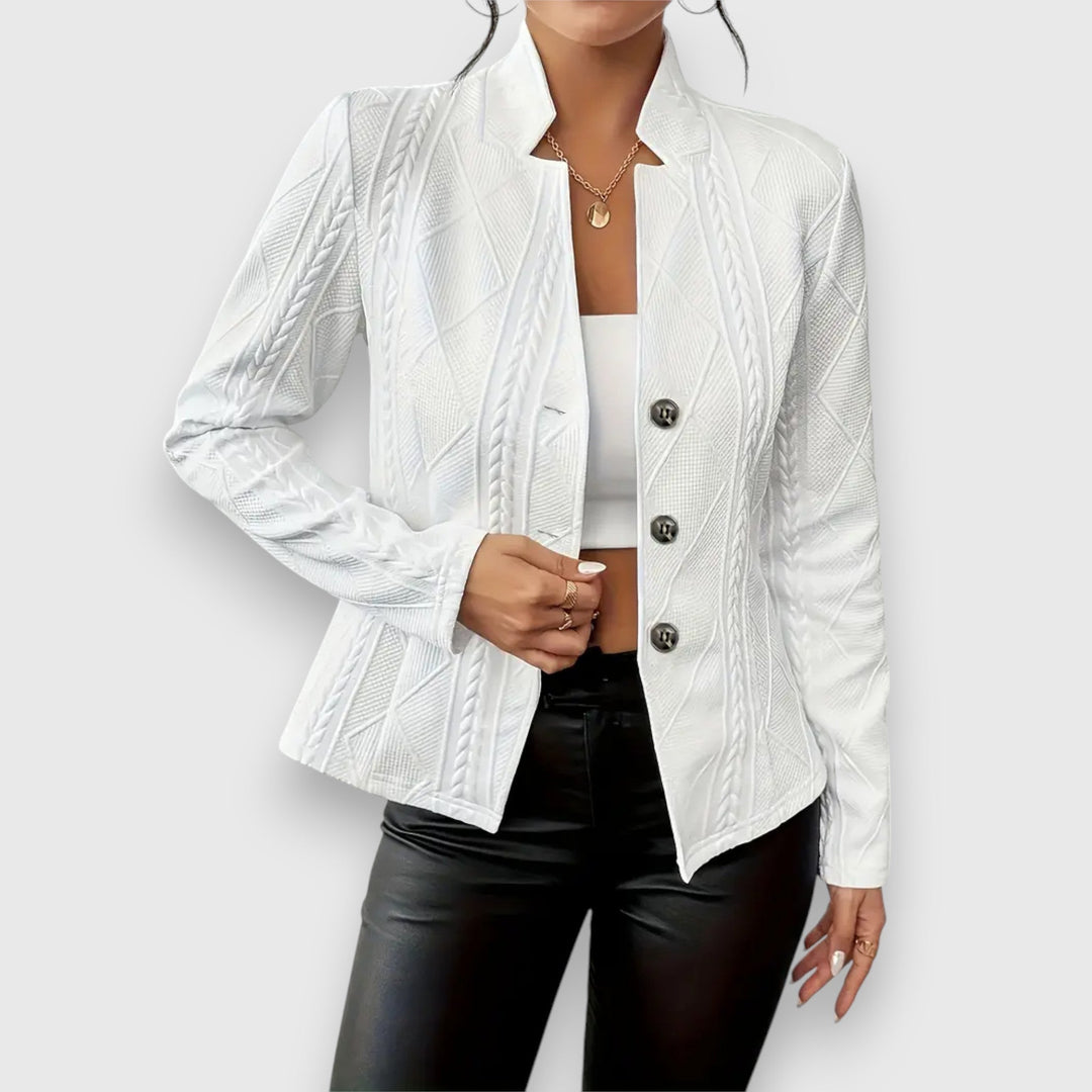 Chic women's casual jacket, ideal for versatile everyday wear and layering.