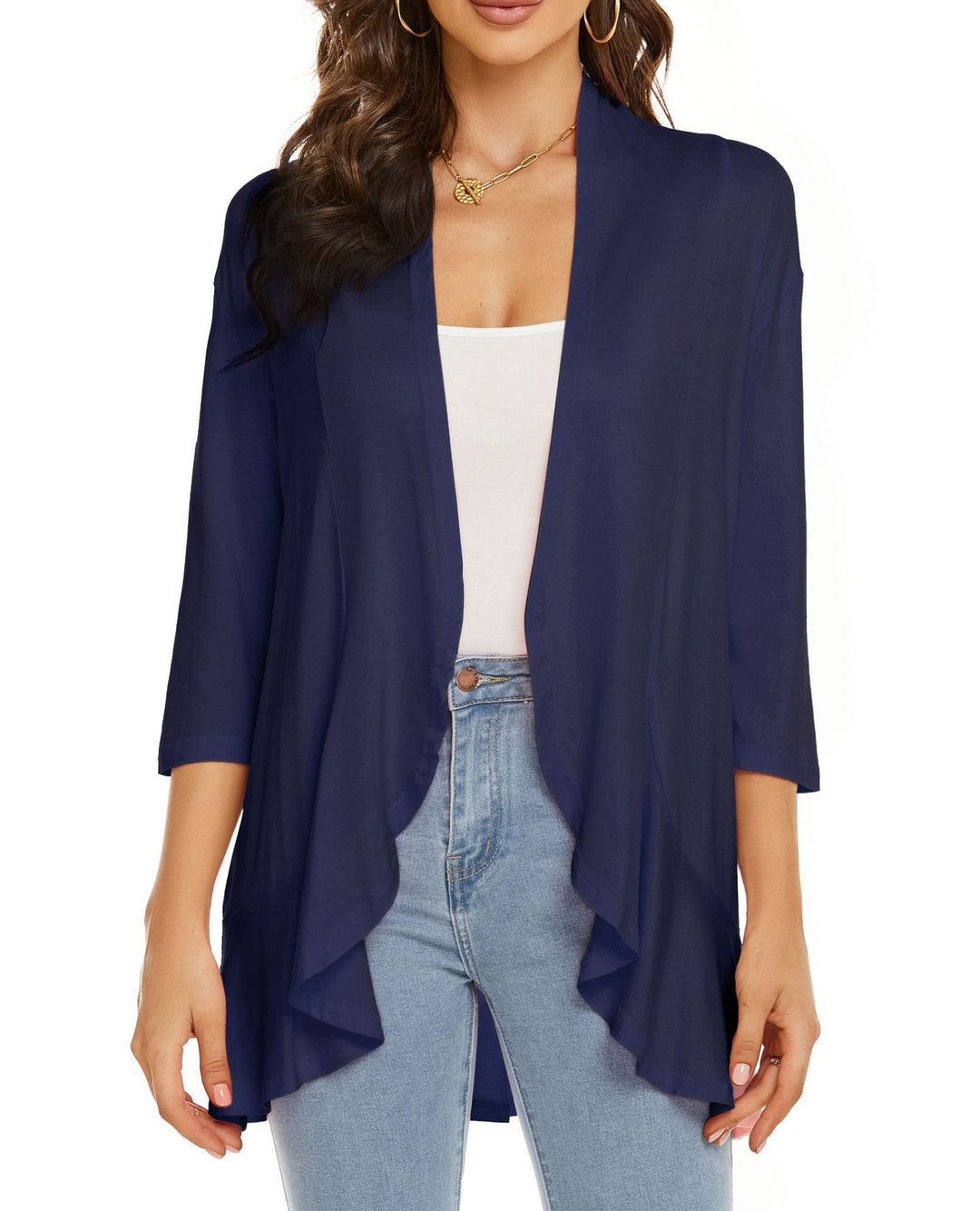 Women's casual lightweight open front cardigan, a stylish and comfortable layering sweater.