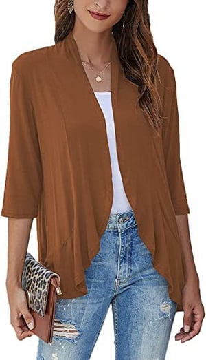 Stylish women's open front cardigan, a lightweight sweater for versatile outfits.