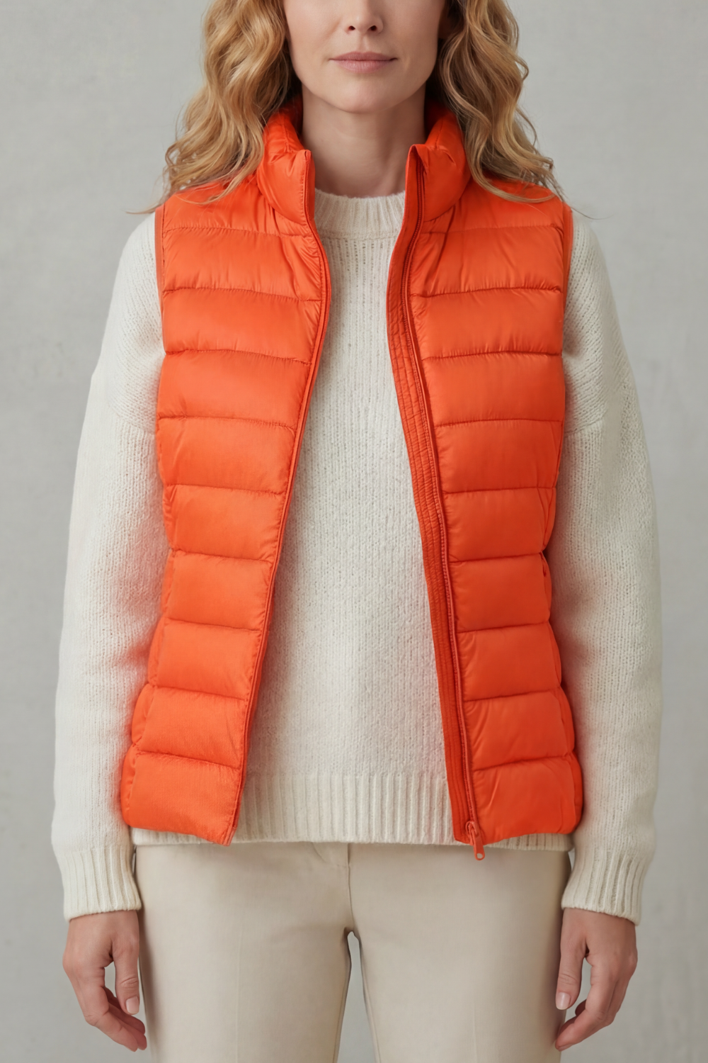 Stylish lightweight quilted vest for women, a must-have seasonal item.