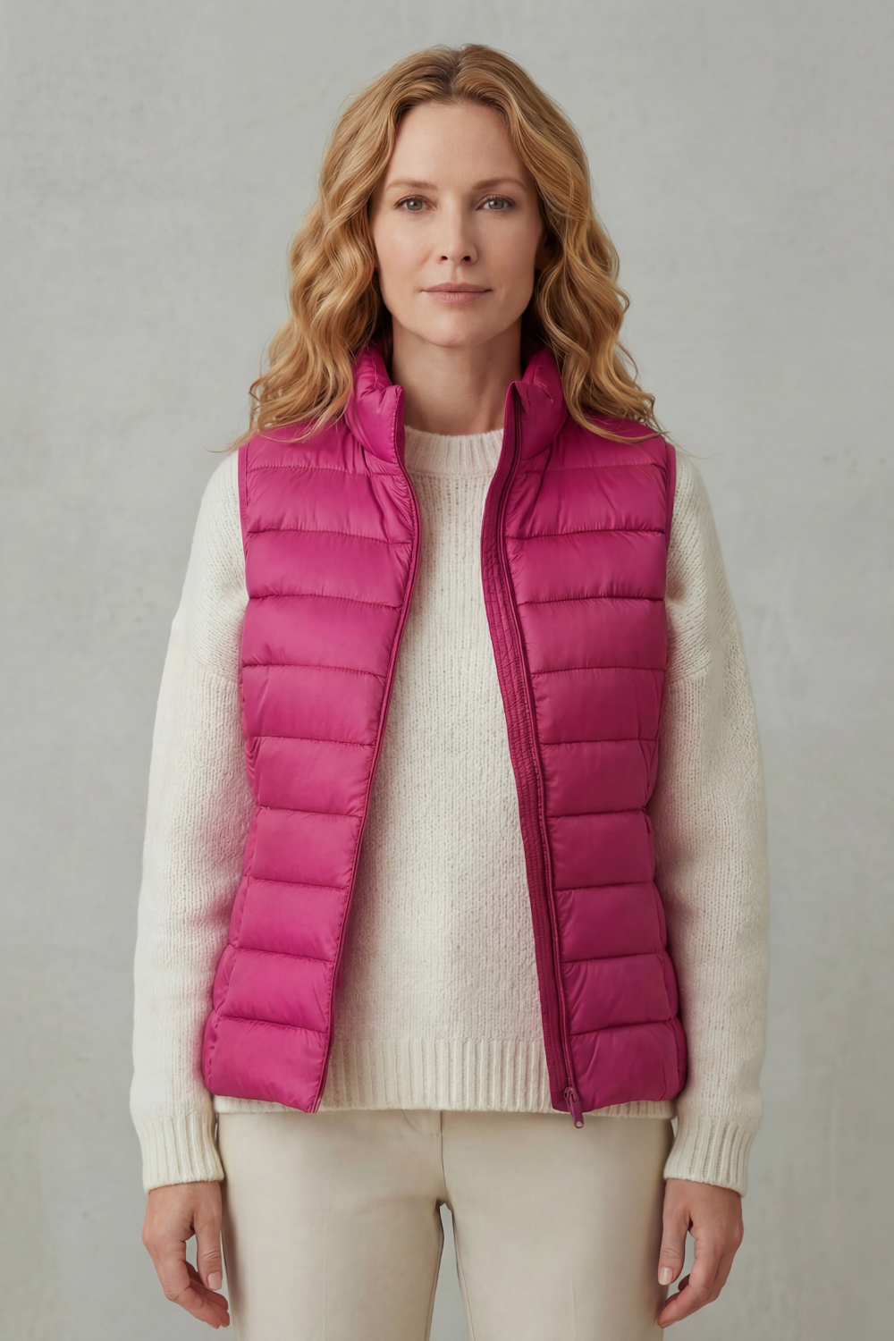 Everyday women's lightweight quilted vest, ideal for outdoor activities.