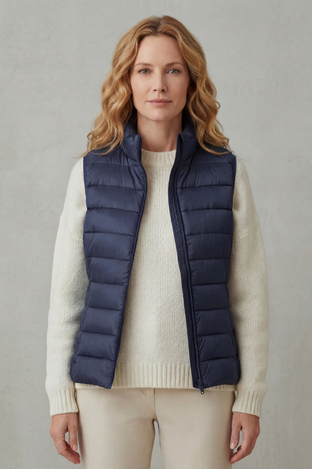 Effortless style with this lightweight women's quilted vest, ideal for any season.