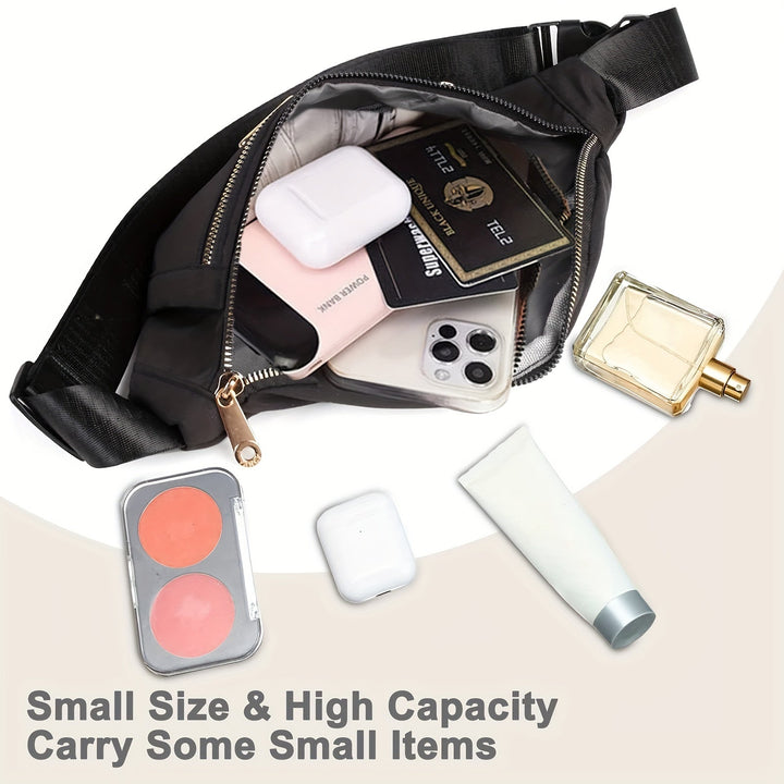 Durable women's bum bag, lightweight with practical multi-zip pockets for active lifestyles.