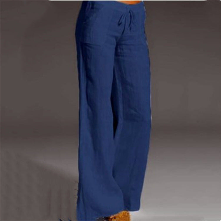 Plus size women's loose fit linen trousers, a must-have for summer fashion