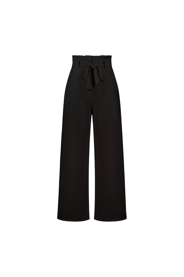 Women's high-rise linen wide leg pants, with a flattering and functional tie waist.