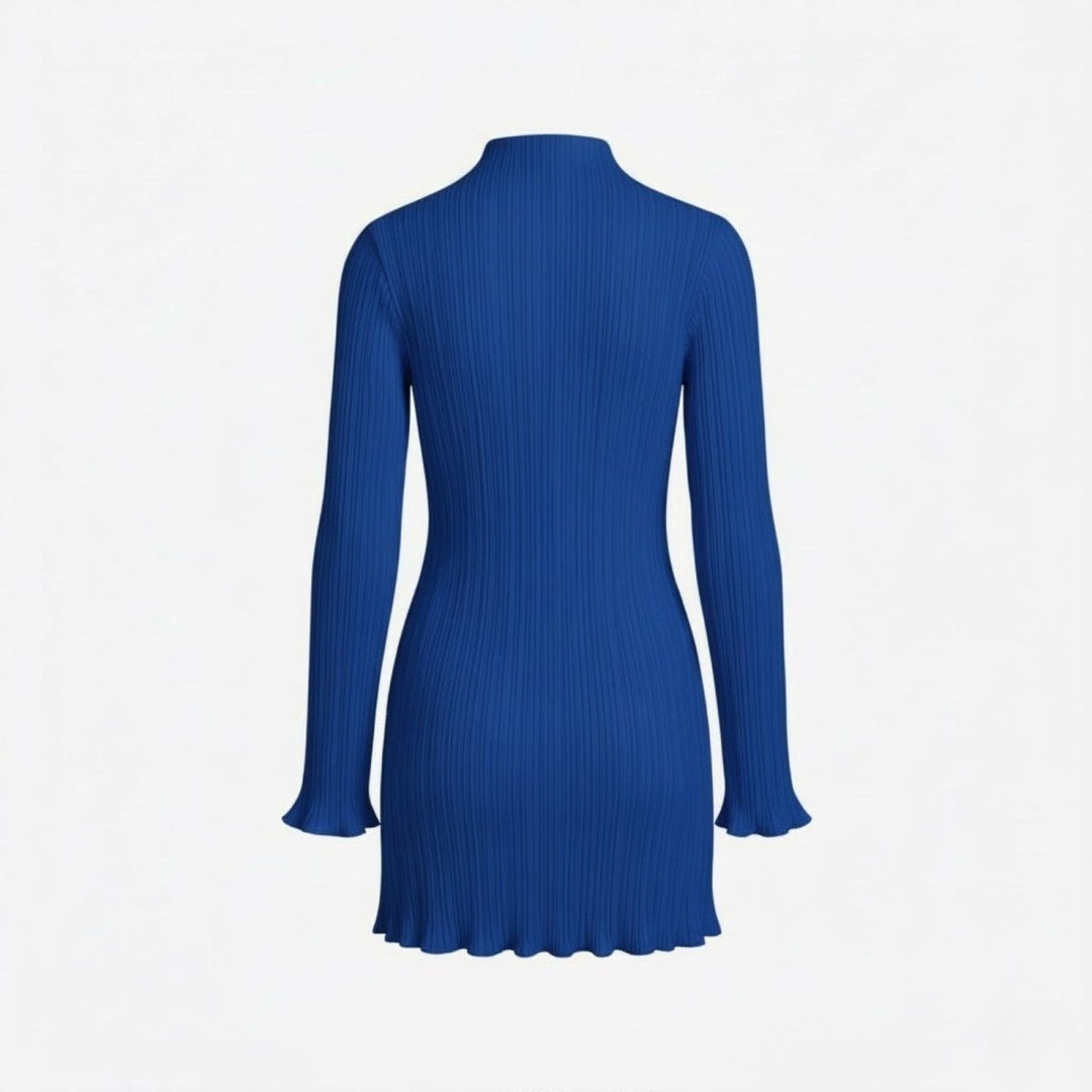 Stylish women's mini cocktail dress, long sleeve & flattering bodycon fit.