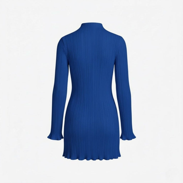 Stylish women's mini cocktail dress, long sleeve & flattering bodycon fit.