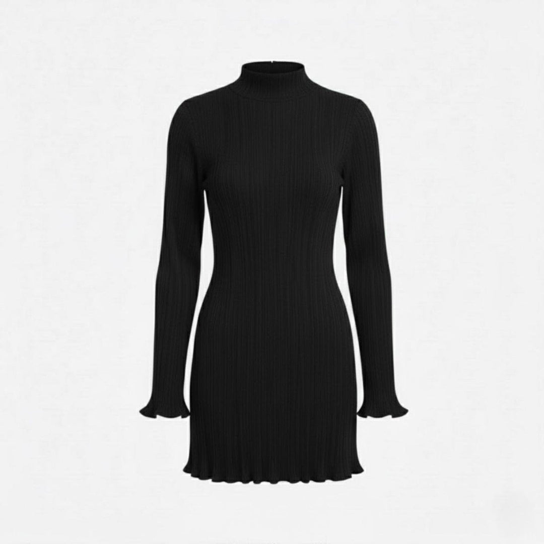 Elegant bodycon women's dress with long sleeves, chic & modern style.