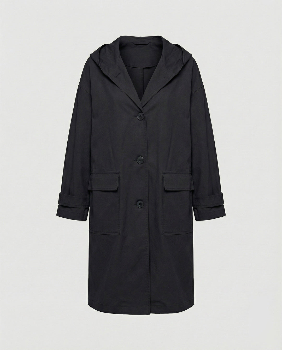 Durable and chic women's waterproof trench coat, ideal for staying dry and fashionable in windy weather.