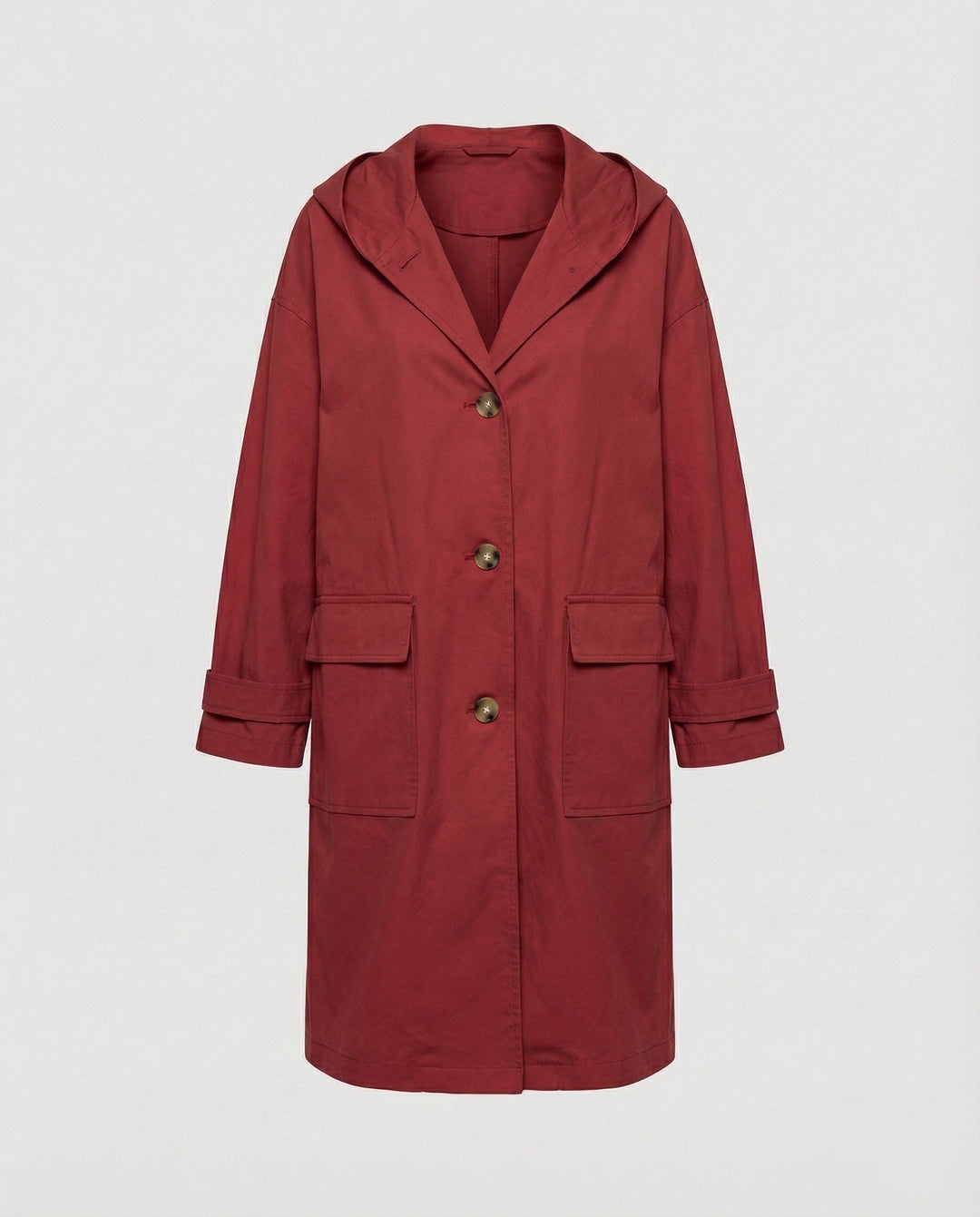Versatile women's outerwear: a stylish, waterproof, and windproof long trench coat for all seasons.