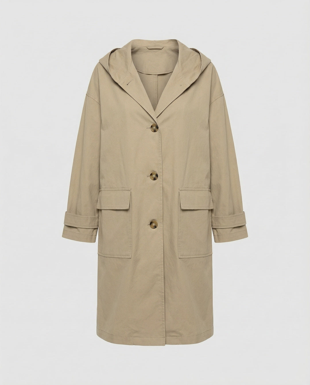 Stay dry and fashionable with this women's long waterproof trench coat, a must-have windproof jacket.