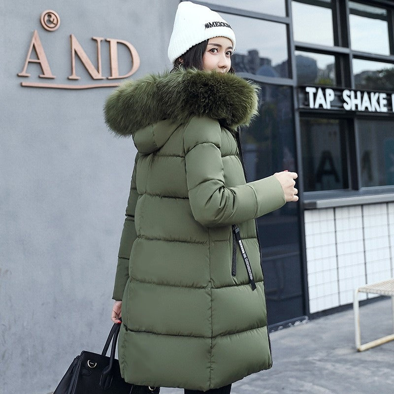Women's long winter Helena parka with cozy hood for cold weather outdoor wear