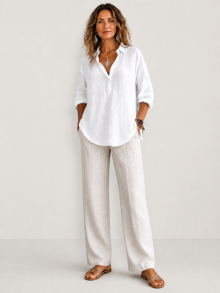 Women's loose fit casual blouse for effortless style & comfort. Perfect for everyday wear.