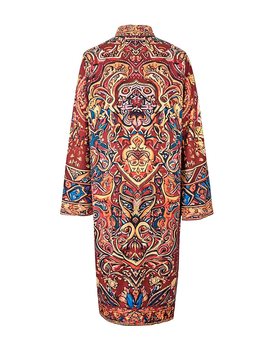 Everyday wear women's loose fit mock neck long sleeve midi dress, stylish & comfy.