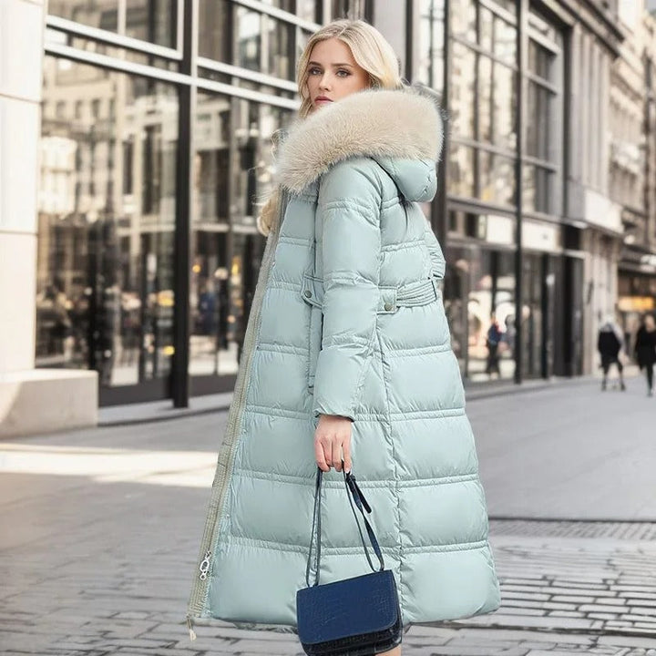Warm & Stylish Lucia Women's Parka with Hood, designer cold weather outerwear for everyday comfort.