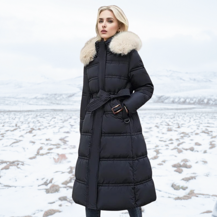 Comfortable Lucia Women's Winter Coat, a designer hooded parka for everyday warmth and style.