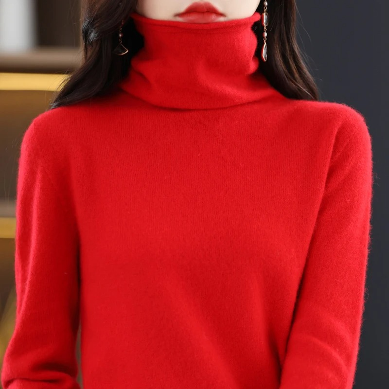 The ultimate elegant women's top: a cozy roll neck sweater
